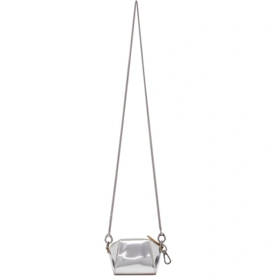 Shop Givenchy Silver Baby Antigona Bag In 053 Grey Bl