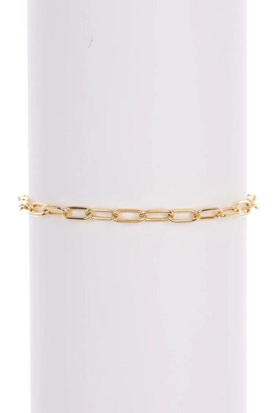 Shop Adornia Paperclip Chain Link Bracelet In Yellow