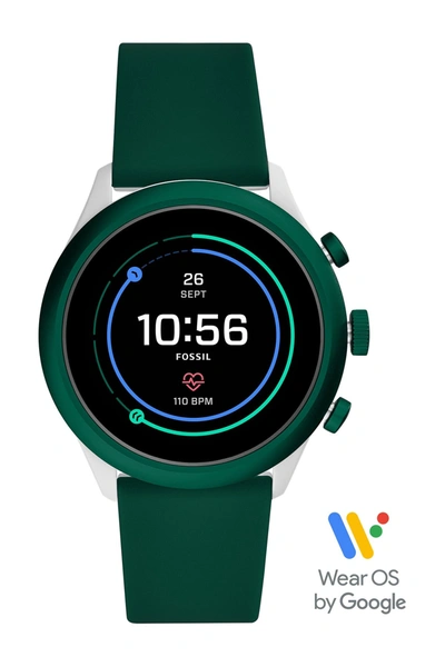 Shop Fossil Men's Sport Smartwatch In Green