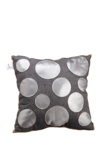 Shop Allstate 16" W X 16" L Silver Dot Pillow In Silver Gray