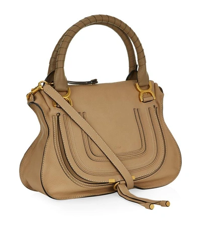 Shop Chloé Medium Marcie Shoulder Bag In Clay Beige