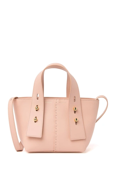 Shop Frame Les Second Leather Medium Tote Bag In Soft Pink