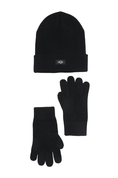 Ugg Hat & Tech Glove Set In Black
