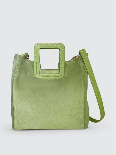 Shop Future Brands Group Tmrw Studio Antonio Medium Suede Bag In Green