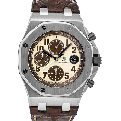 Pre-owned Audemars Piguet Brown Stainless Steel Royal Oak Offshore Chronograph 26470st. Oo. A801cr.01 Men's Wristwatch 42 Mm