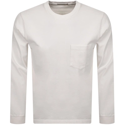 Shop Nudie Jeans Long Sleeve Rudi T Shirt White