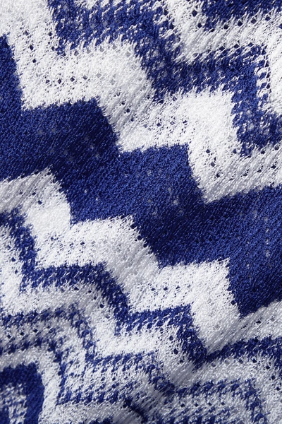 Shop Missoni Crochet-knit Tank In Royal Blue
