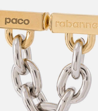 Shop Rabanne Chain-trimmed Earrings In Metallic