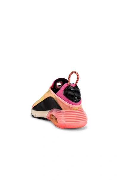 Nike Air Max 2090 Sneaker In Orange And Pink In Barley Volt  Black Atomic Pink  Pink Glo