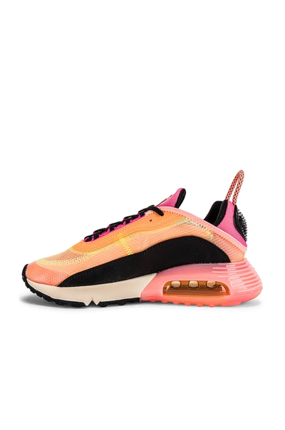 Nike Air Max 2090 Sneaker In Orange And Pink In Barley Volt  Black Atomic Pink  Pink Glo