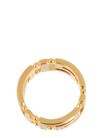 Shop Versace Greek Ring In Gold
