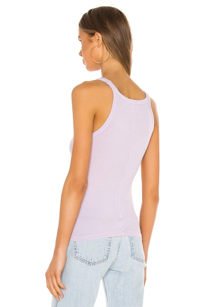 Shop Re/done X Hanes Ribbed Tank In Lilac