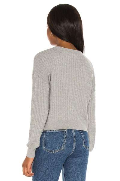 Shop Bb Dakota Cable Manners Top In Light Heather Grey