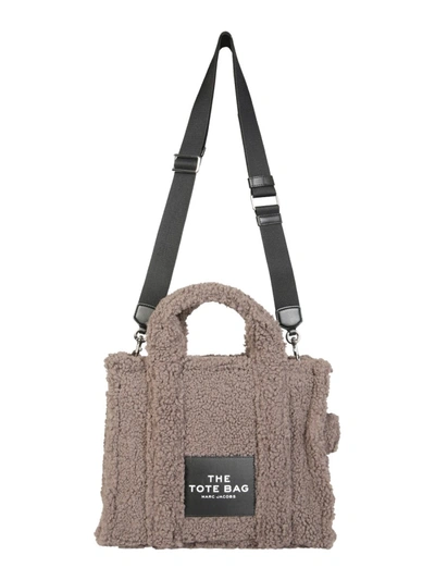 Shop Marc Jacobs The Mini Traveler Tote Bag In Grey