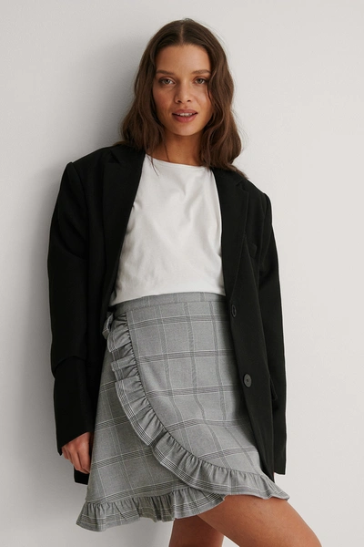Shop Na-kd Classic Checkered Wrap Mini Skirt Checkered