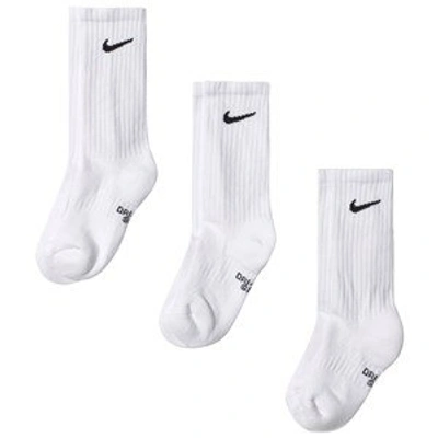 Shop Nike Pack Of 3 White  Performance Cushioned Crew Training Socks In Black