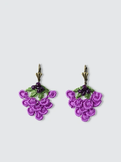 Shop Secret Language Merlot Beaded Earring In Purple