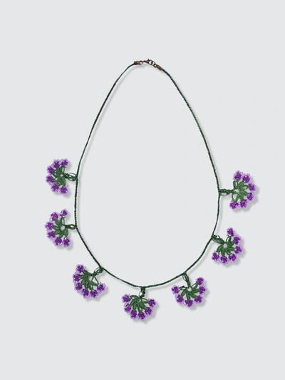 Shop Secret Language Assisi Beaded Necklace In Purple
