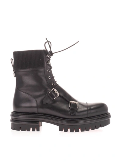 Shop Christian Louboutin Yetito Combat Boots In Black