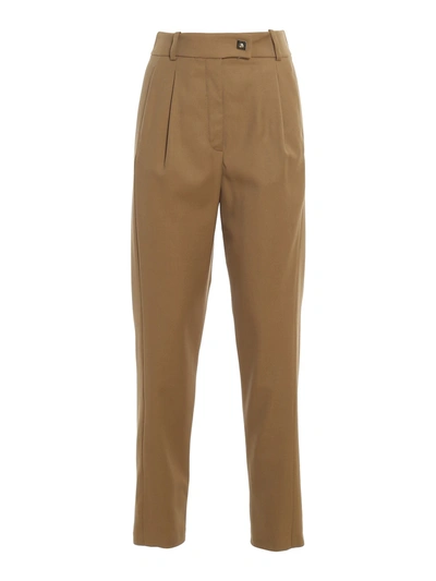 Shop Pinko Cefeo Trousers In Light Brown