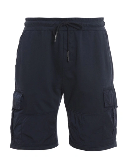 Shop Dondup Tech Fabric Insert Bermuda Shorts In Blue