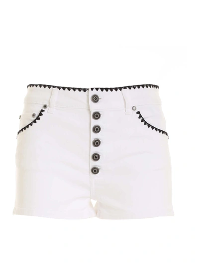 Shop Dondup Klum Shorts In White