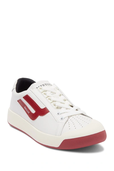 Shop Bally New Competition Leather Sneaker In 0300 White
