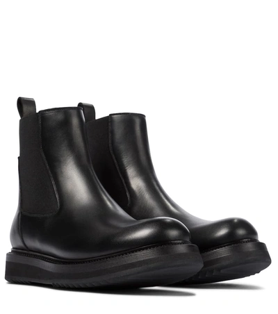Shop Rick Owens Beatle Creeper Leather Chelsea Boots In Black