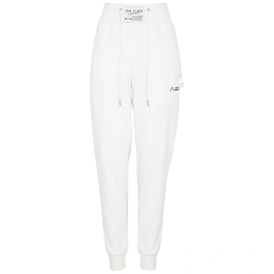 Shop Adam Selman Sport Black Jersey Sweatpants In White