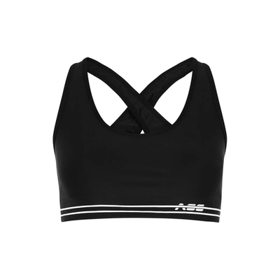 Shop Adam Selman Sport Black Logo Bra Top