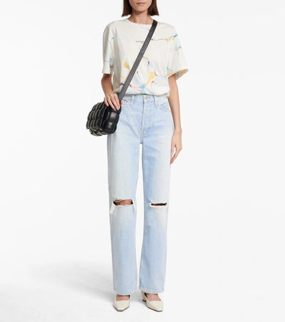 Shop Re/done Loose High-rise Straight Jeans In Blue