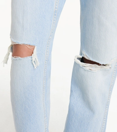 Re/done Loose High-rise Straight Jeans In Blue