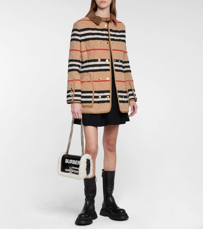 ICON STRIPE绗缝羊毛夹克