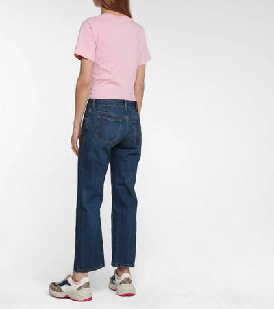 Shop Gucci X Disney® Mid-rise Straight-leg Jeans In Blue