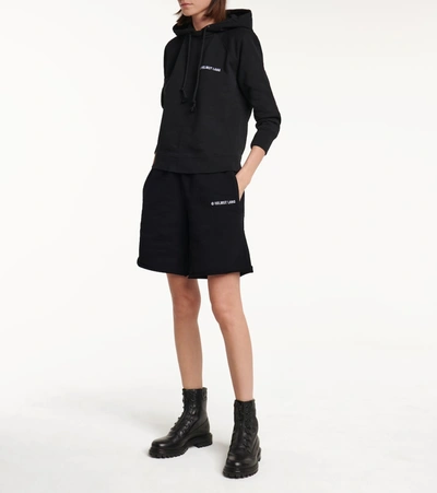 Shop Helmut Lang Cotton Jersey Shorts In Black