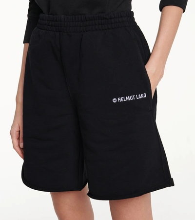 Shop Helmut Lang Cotton Jersey Shorts In Black