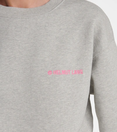 Shop Helmut Lang Cotton Jersey Sweatshirt In Grey