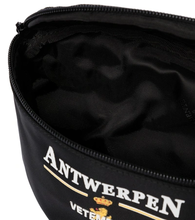Shop Vetements Antwerp Logo Belt Bag In Black