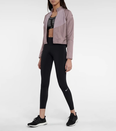 Nike Women's Epic Luxe Mid-rise Pocket Leggings In Black