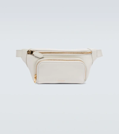 Shop Tom Ford Leather Belt Bag In White