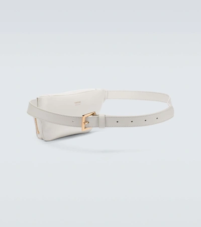 Shop Tom Ford Leather Belt Bag In White