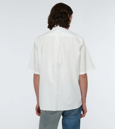 Shop Valentino Printed Cotton Bowling Shirt In White