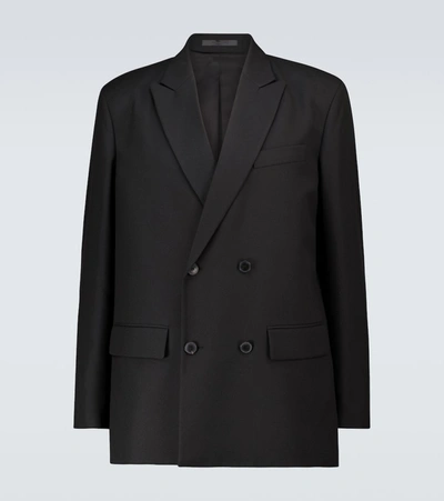 Valentino Double-breasted Blazer In Black