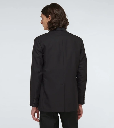 Valentino Double-breasted Blazer In Black
