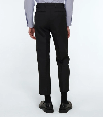 Shop Valentino Straight-fit Pants With Embroidery In Black
