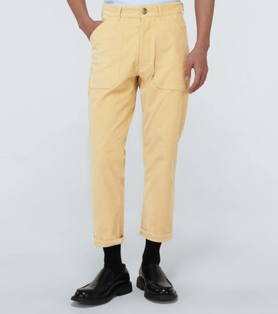Shop Nanushka Jasper Corduroy Pants In Yellow
