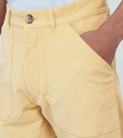 Shop Nanushka Jasper Corduroy Pants In Yellow
