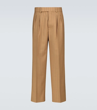 Shop Nanushka Dima Striped Tailored Pants In Beige