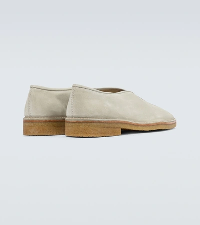 Shop Lemaire Suede Slip-on Shoes In Neutrals