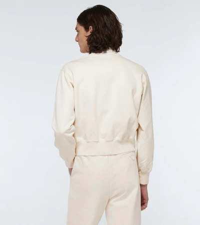 Prada Garment-dyed Cotton Bomber Jacket In Neutrals